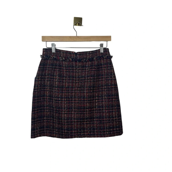 NWT Court & Rowe Tweed Belle Noel Plaid Mini Skirt in Red/Blue Size S - Picture 12 of 12